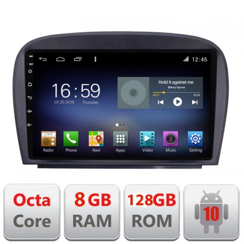VPX Navigatie dedicata Edonav Mercedes SL W230 2004-2011 F-w230,Octacore,8Gb RAM,128Gb Hdd,4G,Qled,360,DSP,GPS,Carplay