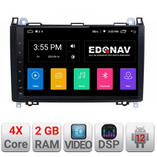 VPX Navigatie dedicata Edonav Mercedes VW A-068 Ecran Qled,2Gb Ram,32Gb Hdd,USB,Bluetooth,Wifi