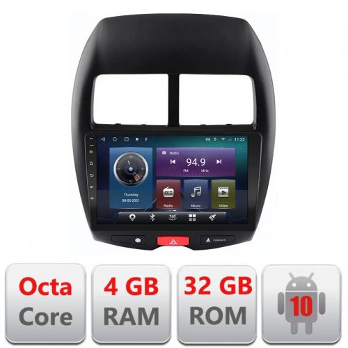 VPX Navigatie dedicata Edonav MITSUBISHI ASX 2013-2017 C-026,QLED,Octacore,4 Gb RAM,32 Gb Hdd,360,4G,DSP,GPS,Bluetooth