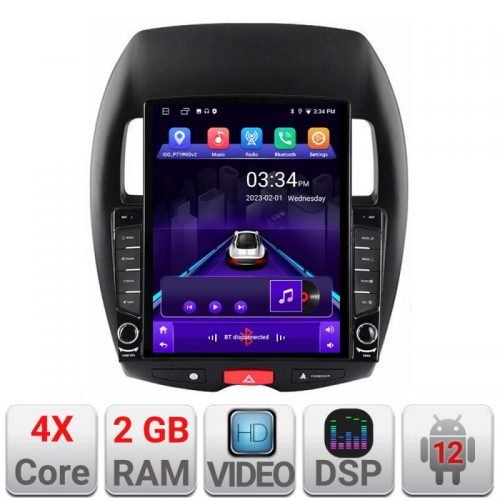 VPX Navigatie dedicata Edonav MITSUBISHI ASX 2013-2017 K-026 ecran Tesla 9.7″ QLED,2Gb RAM,32Gb Hdd,DSP,GPS,Bluetooth