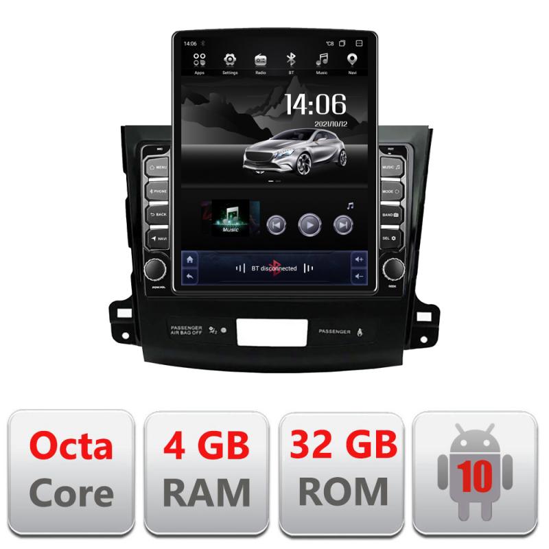 Navigatie dedicata Edonav Mitsubishi Outlander 2010 G-056 ecran Tesla 9.7" QLED,Octacore,4Gb RAM,32Gb Hdd,4G,Qled,360,DSP,GPS,Carplay