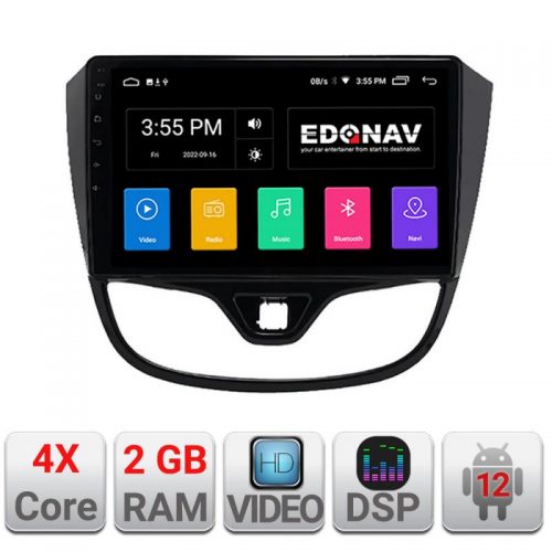 VPX Navigatie dedicata Edonav Opel Karl 2017- A-karl Ecran Qled,2Gb Ram,32Gb Hdd,USB,Bluetooth,Wifi