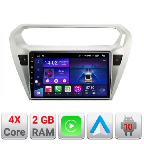 VPX Navigatie dedicata Edonav Peugeot 301 Citroen C-Elisee B-301 Ecran Qled,2Gb Ram,32Gb Hdd,Carplay,AndroidAuto,USB,Bluetooth,Wifi