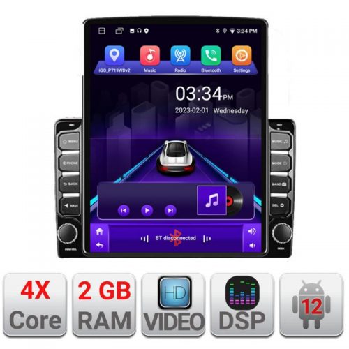 VPX Navigatie dedicata Edonav Peugeot 307 K-307 ecran Tesla 9.7″ QLED,2Gb RAM,32Gb Hdd,DSP,GPS,Bluetooth