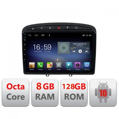 VPX Navigatie dedicata Edonav Peugeot 308 F-038,Octacore,8Gb RAM,128Gb Hdd,4G,Qled,360,DSP,GPS,Carplay