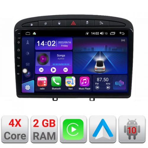 VPX Navigatie dedicata Edonav Peugeot 308 Quad Core B-038 Ecran Qled,2Gb Ram,32Gb Hdd,Carplay,AndroidAuto,USB,Bluetooth,Wifi