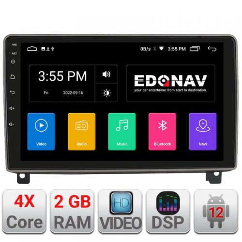 VPX Navigatie dedicata Edonav Peugeot 407 2004-2011 2+16 GB Quad Core Android Waze USB Navigatie Internet Youtube Radio KIT-407+E209