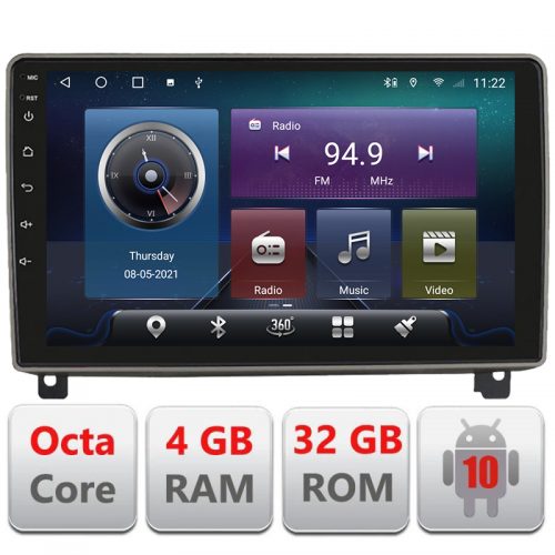 VPX Navigatie dedicata Edonav Peugeot 407 2004-2011 4+32 GB,QLED,Octacore,4 Gb RAM,32 Gb Hdd,360,4G,DSP,GPS,Bluetooth