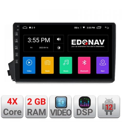 VPX Navigatie dedicata Edonav Ssangyong Kyron Actyon A-158 Ecran Qled,2Gb Ram,32Gb Hdd,USB,Bluetooth,Wifi