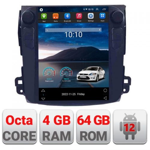 VPX Navigatie dedicata Edonav tip Tesla Mitsubishi Outlander 2007-2011,Qled 9.7″,Octacore,4Gb RAM,64Gb Hdd,4G,DSP,Carplay,Bluetooth
