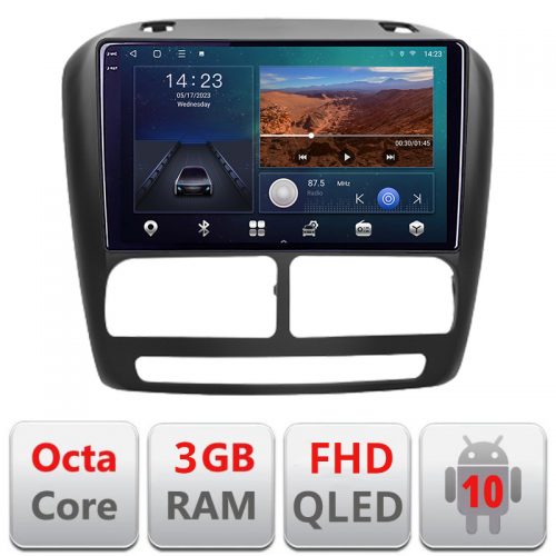 VPX Navigatie dedicata Fiat Doblo 2010-2017 si Opel Combo 2010-2017 Android Ecran QLED octa core 3+32 carplay android auto KIT-DOBLO10+EDT-E309V3