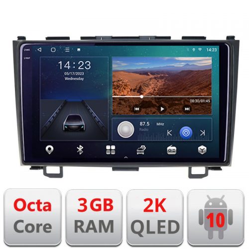 VPX Navigatie dedicata Honda CR-V B-009 Android Ecran 2K QLED octa core 3+32 carplay android auto KIT-009+-E309V3-2K
