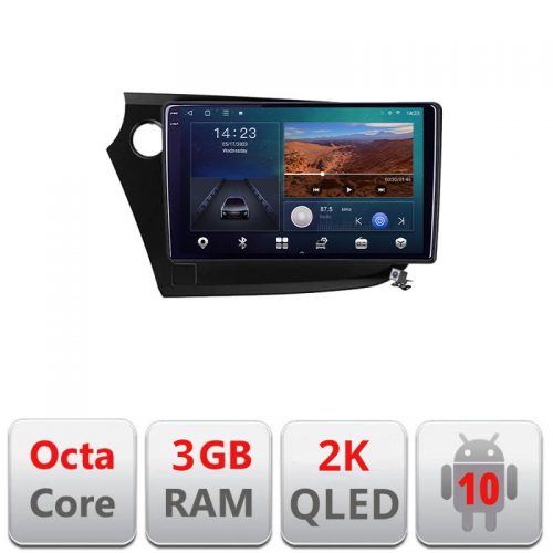 VPX Navigatie dedicata Honda Insight 2009-2014 B-insight Android Ecran 2K QLED octa core 3+32 carplay android auto KIT-INSIGHT+-E309V3-2K