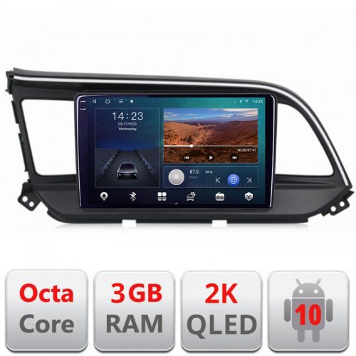 VPX Navigatie dedicata Hyundai Elantra 2018- B-1581 Android Ecran 2K QLED octa core 3+32 carplay android auto KIT-1581+-E309V3-2K