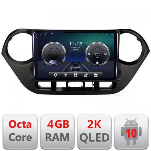 VPX Navigatie dedicata Hyundai I10 2013-2019 C-HY38 Android Octa Core Ecran 2K QLED GPS 4G 4+32GB 360 KIT-HY38+-E409-2K