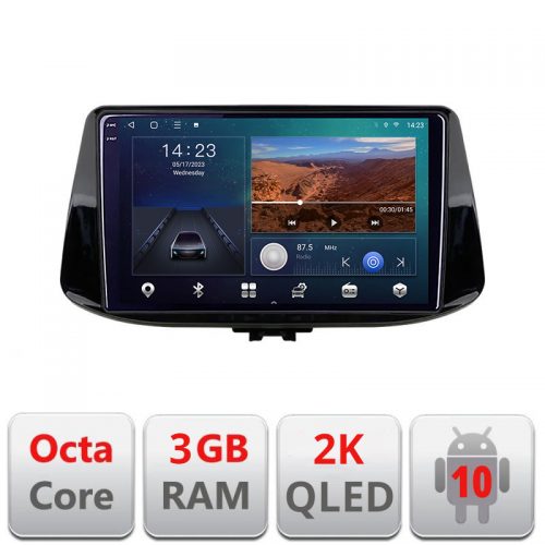 VPX Navigatie dedicata Hyundai I30 2017- B-1041 Android Ecran 2K QLED octa core 3+32 carplay android auto KIT-1041+-E309V3-2K