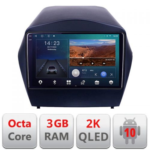 VPX Navigatie dedicata Hyundai IX35 B-361 Android Ecran 2K QLED octa core 3+32 carplay android auto KIT-361+-E309V3-2K