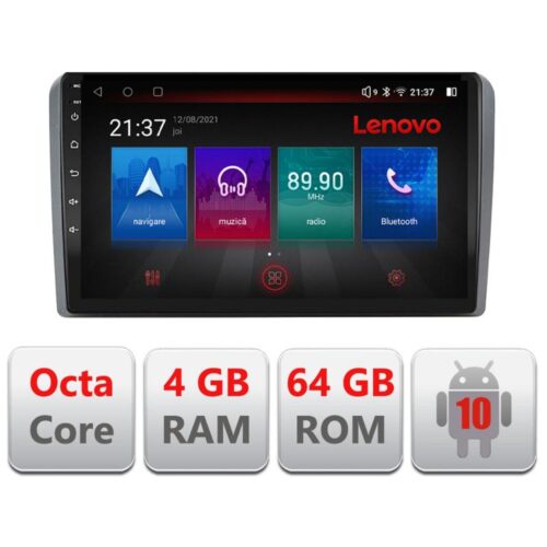 VPX Navigatie dedicata Lenovo Audi A3 8P E-049, Octacore, 4Gb RAM, 64Gb Hdd, 4G, Qled, 360, DSP, Carplay,Bluetooth