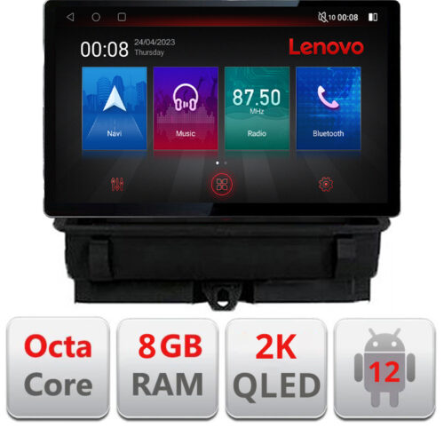 VPX Navigatie dedicata Lenovo Audi Q3 2011-2018, Ecran 2K QLED 13″,Octacore,8Gb RAM,128Gb Hdd,4G,360,DSP,Carplay,Bluetooth