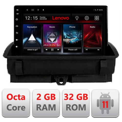 VPX Navigatie dedicata Lenovo Audi Q3 2011-2018 Lenovo, Octacore Qualcomm, 2Gb RAM, 32Gb Hdd, 4G, Qled, DSP, Carplay, Bluetooth