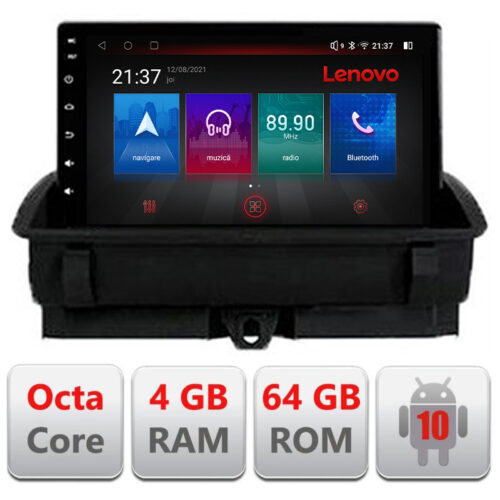 VPX Navigatie dedicata Lenovo Audi Q3 2011-2018 , Octacore, 4Gb RAM, 64Gb Hdd, 4G, Qled, 360, DSP, Carplay,Bluetooth