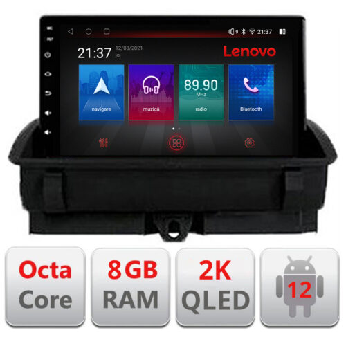 VPX Navigatie dedicata Lenovo Audi Q3 2011-2018 Octacore, 8 Gb RAM, 128 Gb Hdd, 4G, Qled 2K, DSP, Carplay AA, 360,Bluetooth