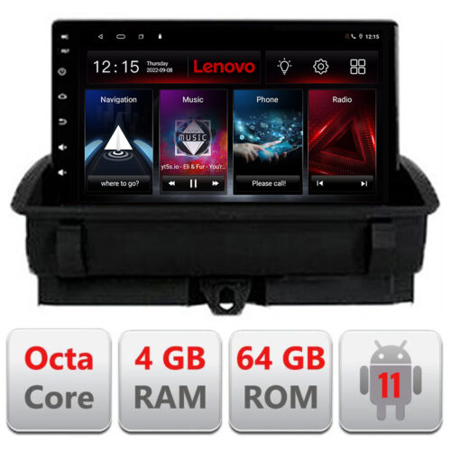VPX Navigatie dedicata Lenovo Audi Q3 2011-2018 , Octacore Qualcomm, 4Gb RAM, 64Gb Hdd, 4G, Qled, DSP, Carplay, Bluetooth
