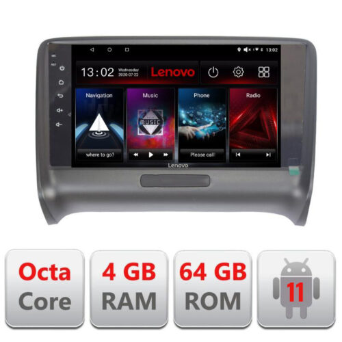 VPX Navigatie dedicata Lenovo Audi TT 2004-2011 L-078, Octacore Qualcomm, 4Gb RAM, 64Gb Hdd, 4G, Qled, DSP, Carplay, Bluetooth