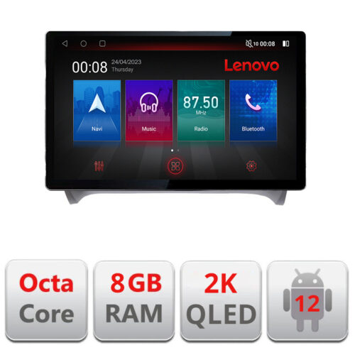 VPX Navigatie dedicata Lenovo Audi TT 2004-2011 Quad Core N-078, Ecran 2K QLED 13″,Octacore,8Gb RAM,128Gb Hdd,4G,360,DSP,Carplay,Bluetooth