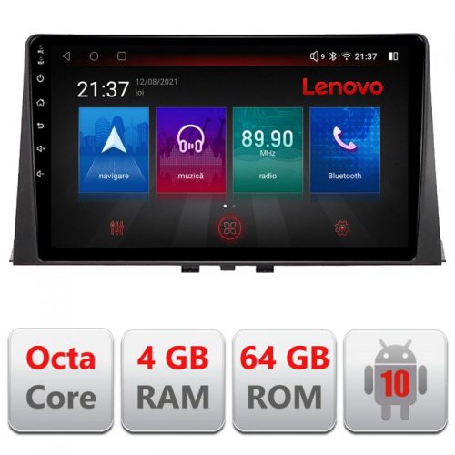 VPX Navigatie dedicata Lenovo Citroen Berlingo 2019- E-berlingo18, Octacore, 4Gb RAM, 64Gb Memorie, 4G, Qled, 360, DSP, Carplay,Bluetooth
