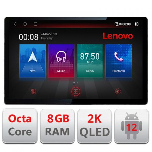 VPX Navigatie dedicata Lenovo Citroen C3 2018- N-C3, Ecran 2K QLED 13″,Octacore,8Gb RAM,128Gb Hdd,4G,360,DSP,Carplay,Bluetooth