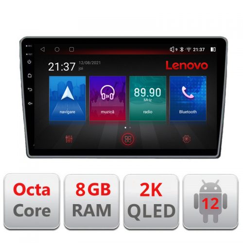 VPX Navigatie dedicata Lenovo Citroen C3 2018- Octacore, 8 Gb RAM, 128 Gb Memorie, 4G, Qled 2K, DSP, Carplay AA, 360,Bluetooth