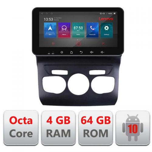 VPX Navigatie dedicata Lenovo Citroen C4 2011-2016 Quad Core I-241 4+64, Ecran QLED 10.33″, Octacore, 4Gb RAM, 64Gb Memorie, 4G, 360, DSP,…