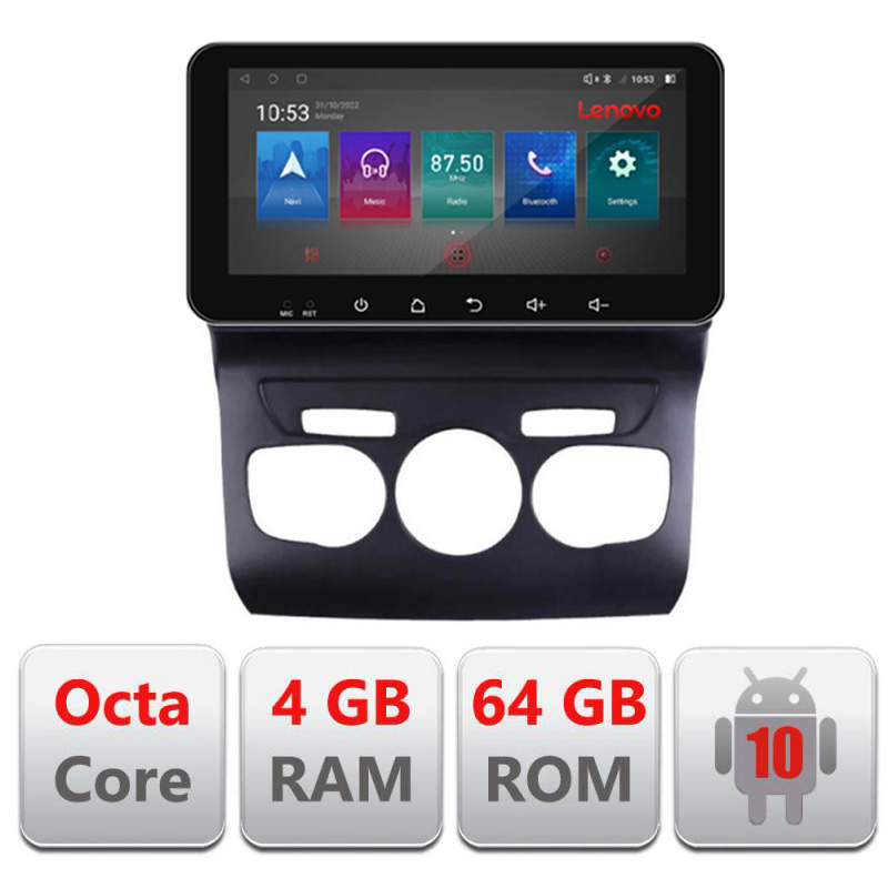 Navigatie dedicata Lenovo Citroen C4 2011-2016 Quad Core I-241 4+64, Ecran QLED 10.33", Octacore, 4Gb RAM, 64Gb Memorie, 4G, 360, DSP,...