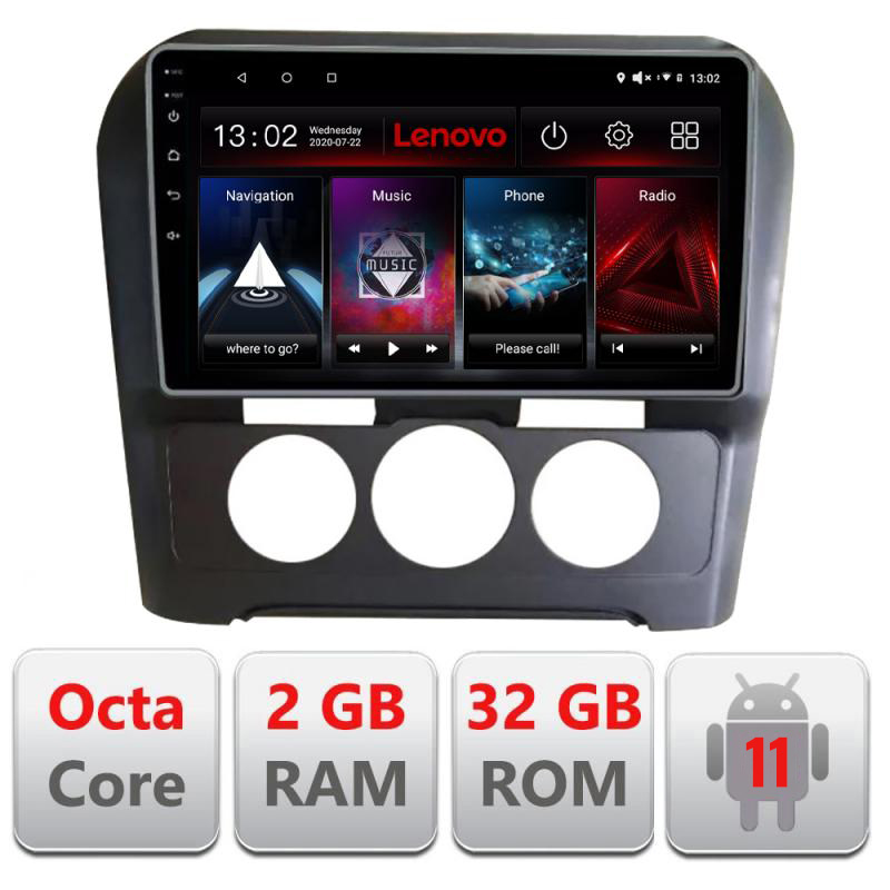 Navigatie dedicata Lenovo Citroen C4 clima manuala 2015-2018 D-C4-AC, Octacore Qualcomm, 2Gb RAM, 32Gb Hdd, 4G, Qled, DSP, Carplay, Bluetooth