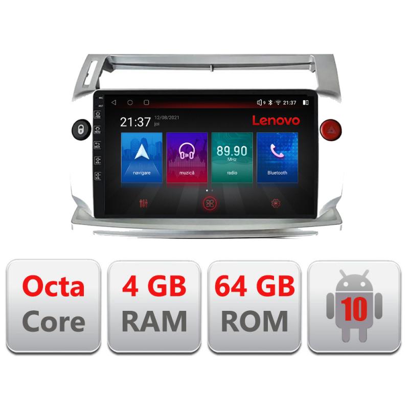 Navigatie dedicata Lenovo Citroen C4 E-088, Octacore, 4Gb RAM, 64Gb Hdd, 4G, Qled, 360, DSP, Carplay,Bluetooth