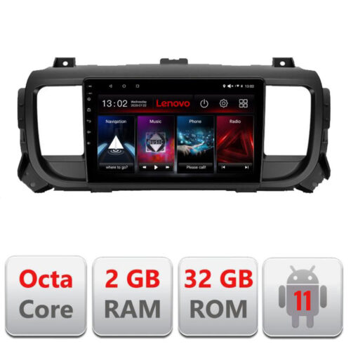 VPX Navigatie dedicata Lenovo Citroen Jumpy Toyota Proace Peugeot Traveller D-jumpy16, Octacore Qualcomm, 2Gb RAM, 32Gb Hdd, 4G, Qled, DSP, Carplay,…