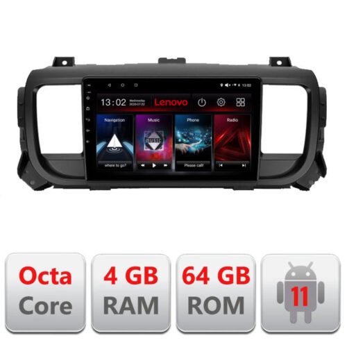 VPX Navigatie dedicata Lenovo Citroen Jumpy Toyota Proace Peugeot Traveller L-jumpy16, Octacore Qualcomm, 4Gb RAM, 64Gb Hdd, 4G, Qled, DSP, Carplay,…
