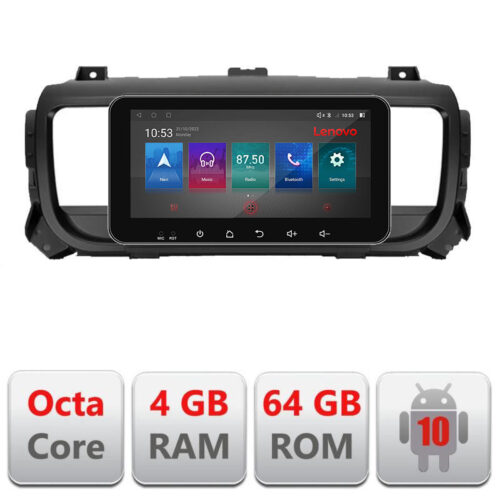 VPX Navigatie dedicata Lenovo Citroen Jumpy Toyota Proace Peugeot Traveller I-jumpy16 4+64, Ecran QLED 10.33″, Octacore, 4Gb RAM, 64Gb Memorie, 4G,…