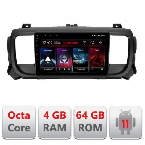 VPX Navigatie dedicata Lenovo Citroen Jumpy Toyota Proace Peugeot Traveller L-jumpy16, Octacore Qualcomm, 4Gb RAM, 64Gb Hdd, 4G, Qled, DSP, Carplay,…