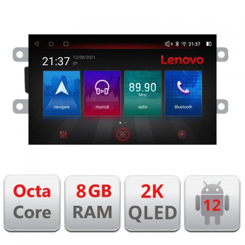 VPX Navigatie dedicata Lenovo Dacia dupa 2012 M-Dacia Octacore, 8 Gb RAM, 128 Gb Hdd, 4G, Qled 2K, DSP, Carplay AA, 360,Bluetooth