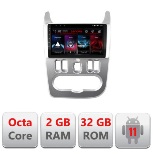 VPX Navigatie dedicata Lenovo Dacia Duster 2010-2012 D-099, Octacore Qualcomm, 2Gb RAM, 32Gb Hdd, 4G, Qled, DSP, Carplay, Bluetooth
