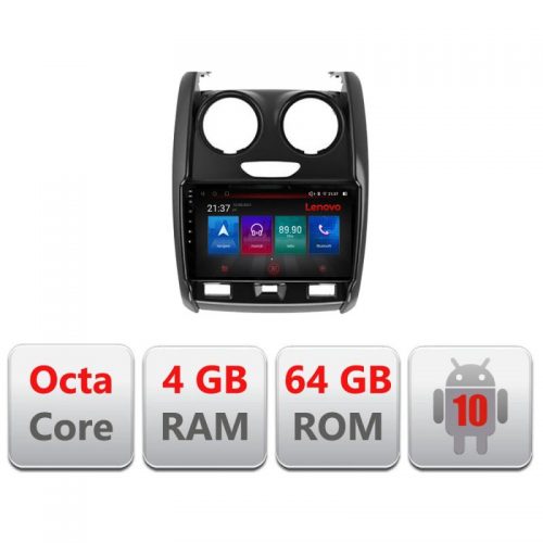 VPX Navigatie dedicata Lenovo Dacia Duster 2012-2019 E-157, Octacore, 4Gb RAM, 64Gb Hdd, 4G, Qled, 360, DSP, Carplay,Bluetooth