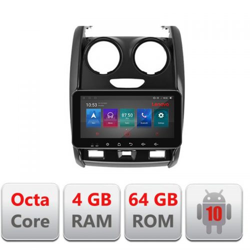 VPX Navigatie dedicata Lenovo Dacia Duster 2012-2019 I-157 4+64, Ecran QLED 10.33″, Octacore, 4Gb RAM, 64Gb Memorie, 4G, 360, DSP, Carplay,Bluetooth