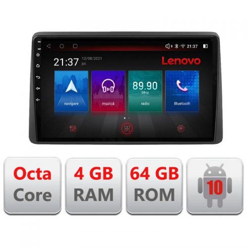 VPX Navigatie dedicata Lenovo Dacia Duster dupa 2019 E-199, Octacore, 4Gb RAM, 64Gb Memorie, 4G, Qled, 360, DSP, Carplay,Bluetooth