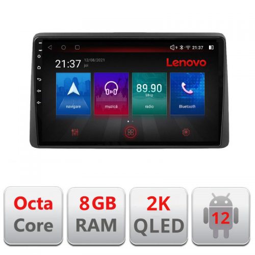 VPX Navigatie dedicata Lenovo Dacia Duster dupa 2019 M-199 Octacore, 8 Gb RAM, 128 Gb Memorie, 4G, Qled 2K, DSP, Carplay AA, 360,Bluetooth
