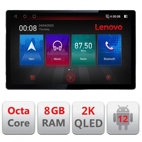 VPX Navigatie dedicata Lenovo Ford Transit Focus Kuga N-transit, Ecran 2K QLED 13″,Octacore,8Gb RAM,128Gb Hdd,4G,360,DSP,Carplay,Bluetooth