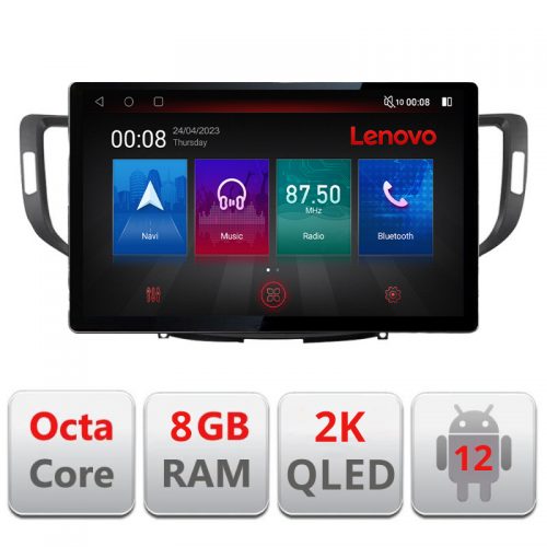 VPX Navigatie dedicata Lenovo Honda Accord 2008-2012 N-8951, Ecran 2K QLED 13″,Octacore,8Gb RAM,128Gb Hdd,4G,360,DSP,Carplay,Bluetooth