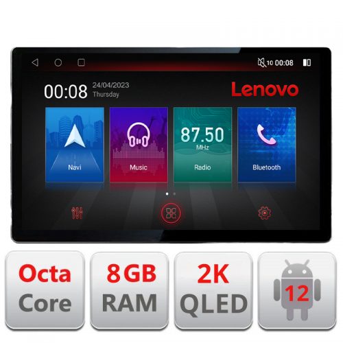 VPX Navigatie dedicata Lenovo Honda Civic 2016-2020, Ecran 2K QLED 13″,Octacore,8Gb RAM,128Gb Hdd,4G,360,DSP,Carplay,Bluetooth