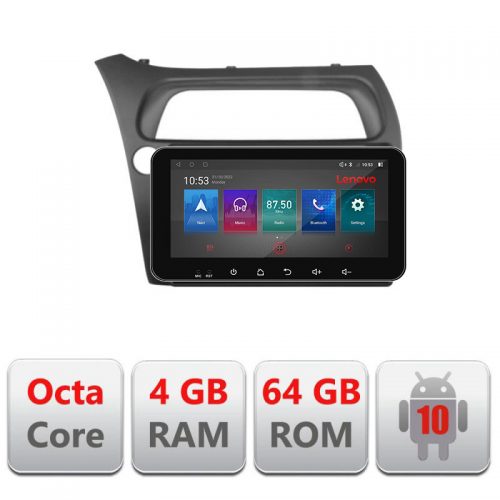 VPX Navigatie dedicata Lenovo Honda Civic Hatchback 2006-2012 I-hatchback 4+64, Ecran QLED 10.33″, Octacore, 4Gb RAM, 64Gb Memorie, 4G, 360, DSP,…